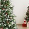 6.5 ft Frosted Iceland Pine Christmas Tree with Red Berries and Pine Cones